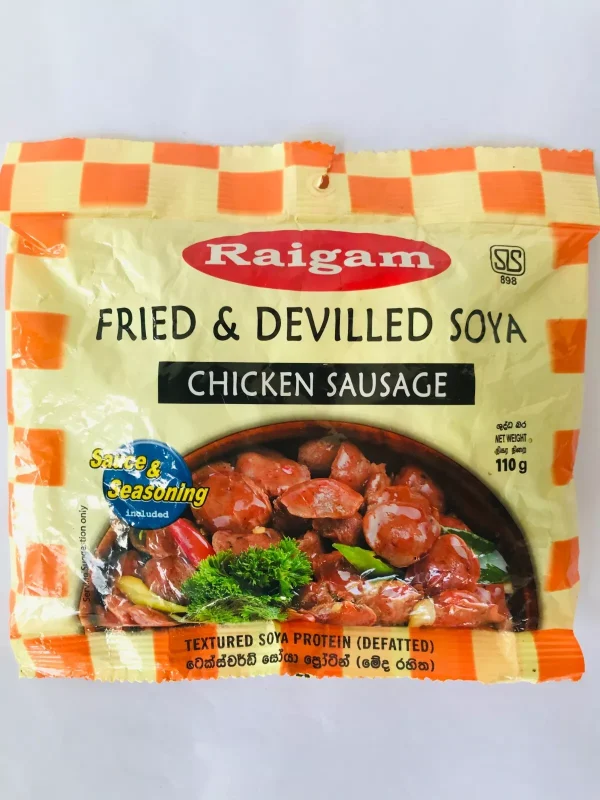 RAIGAM Fried Devilled Chicken Sausage Soya 110g