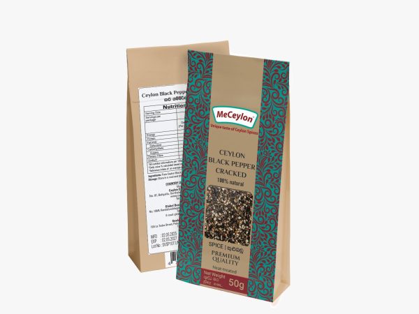MeCeylon Black Pepper Cracked in Stand up Pouch 50g