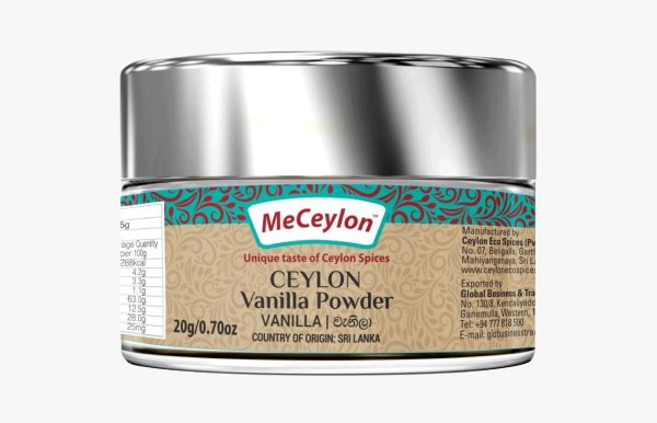 MeCeylon Vanilla Powder in Glass Jar 20g