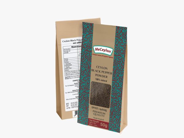 MeCeylon BlackPepper Powder in Stand up Pouch 50g