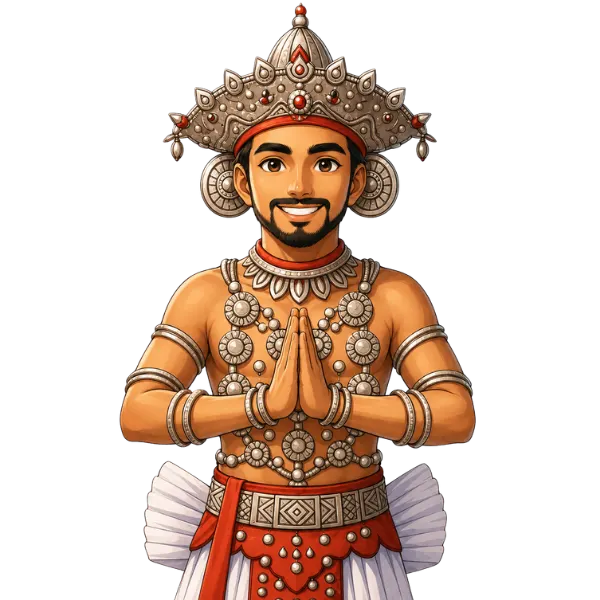 Ayubowan greeting character